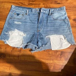 Cut off denim shorts